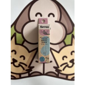 Ujjra húzható fogtisztító kendő kutyáknak és macskáknak ajándék fogmosó porral, Fürree