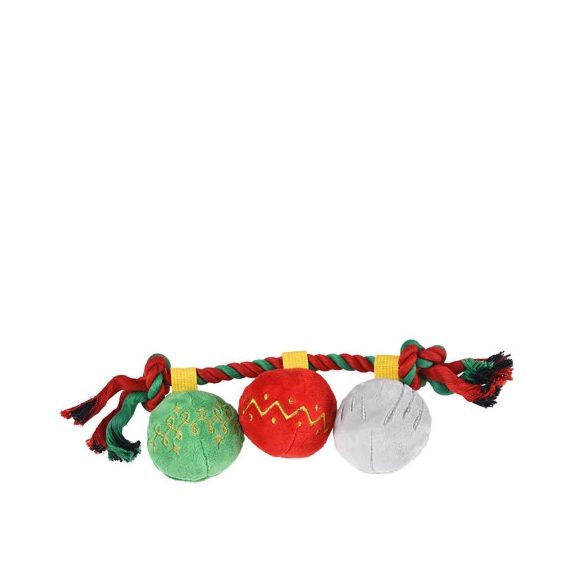 Plüss gömbök kötélen Karácsonyi kutyajáték, Barry King