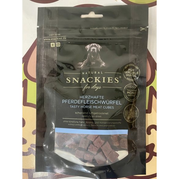 Lóhús tréning kockák, Snackies 80g