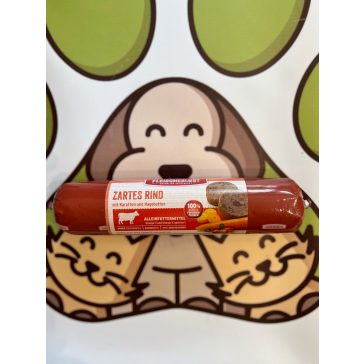   Marha répával és csipkebogyóval párolt menü 400g Meatlove