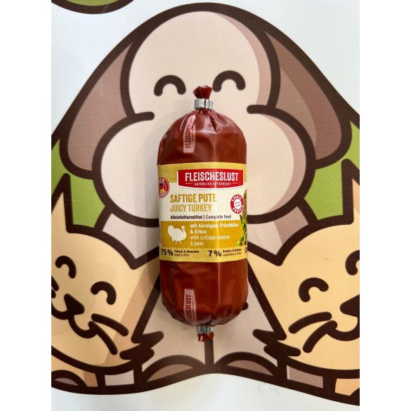 Pulyka cottage cheese-el és borsóval párolt menü 200g Meatlove