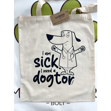 I need a dogtor - Vászontáska by norr