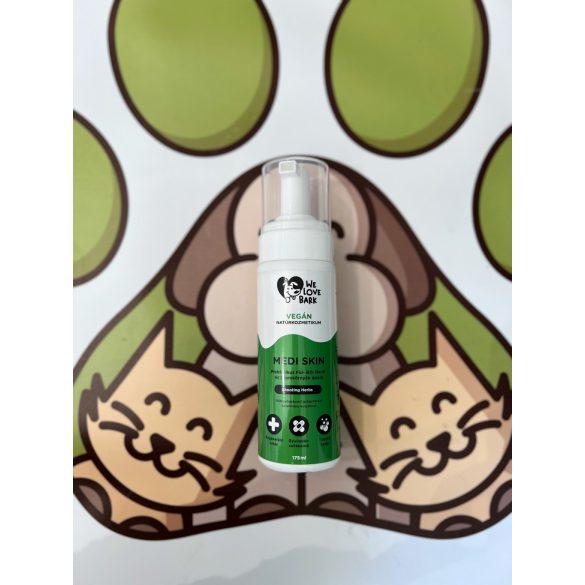 Medi Skin prebiotikus szemkörnyék ápoló, fül, bőr és redő tisztító hab 175ml We Love Bark 