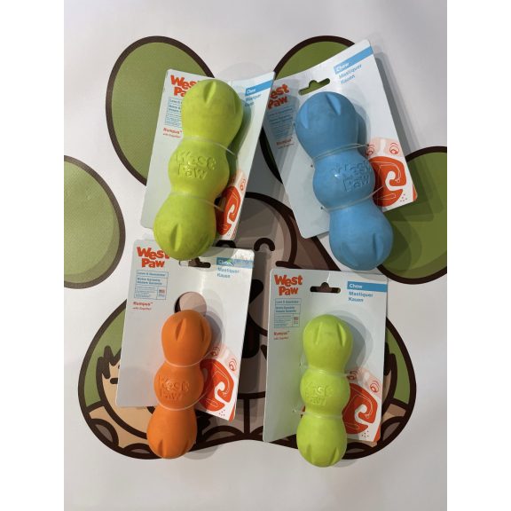 Rágó játék West Paw Rumpus® 16cm kék